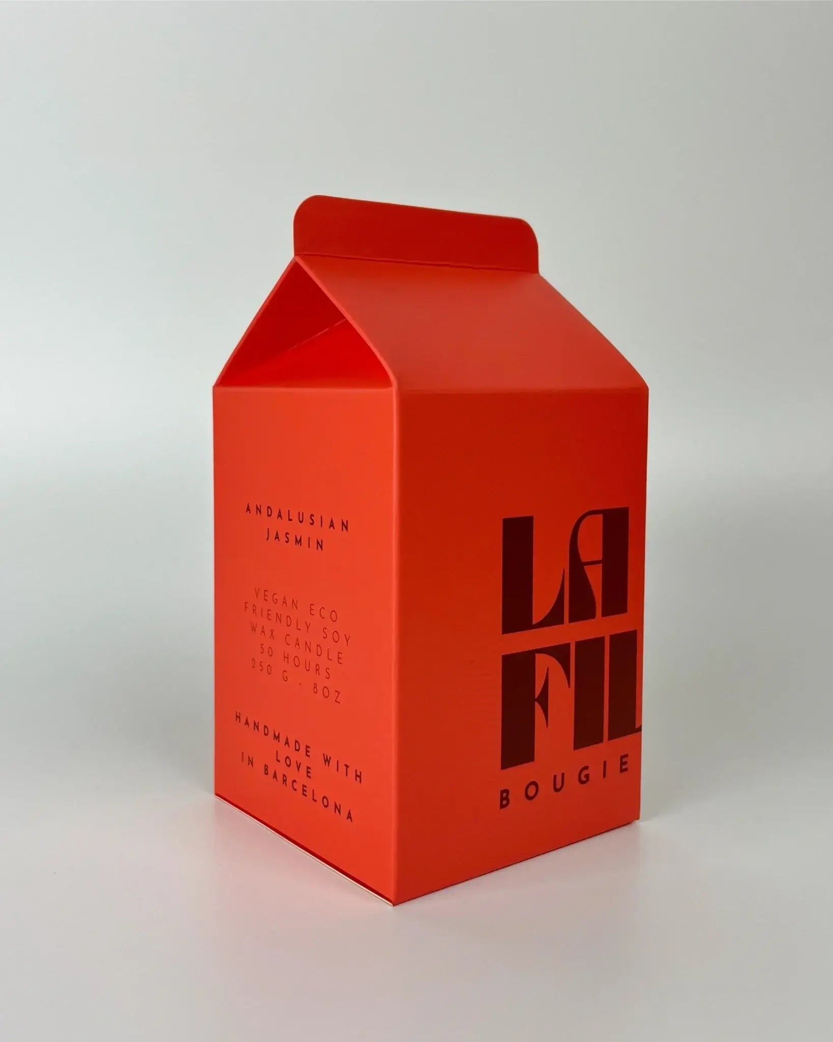 La Fille Bougie & Music scented candle Andalusian Jasmine with a secret playlist, made in Barcelona
