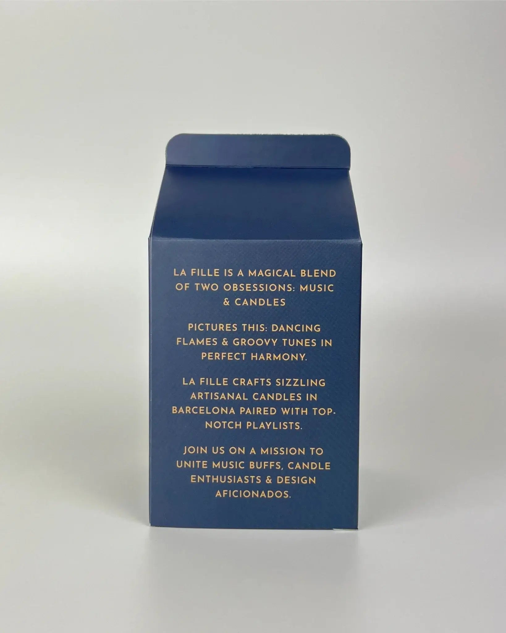 Bibliothèque La Fille Bougie & Music scented candle with a secret playlist, made in Barcelona