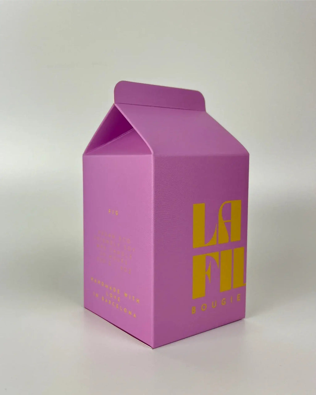 La Fille Bougie & Music scented candle Fig with a secret playlist, made in Barcelona